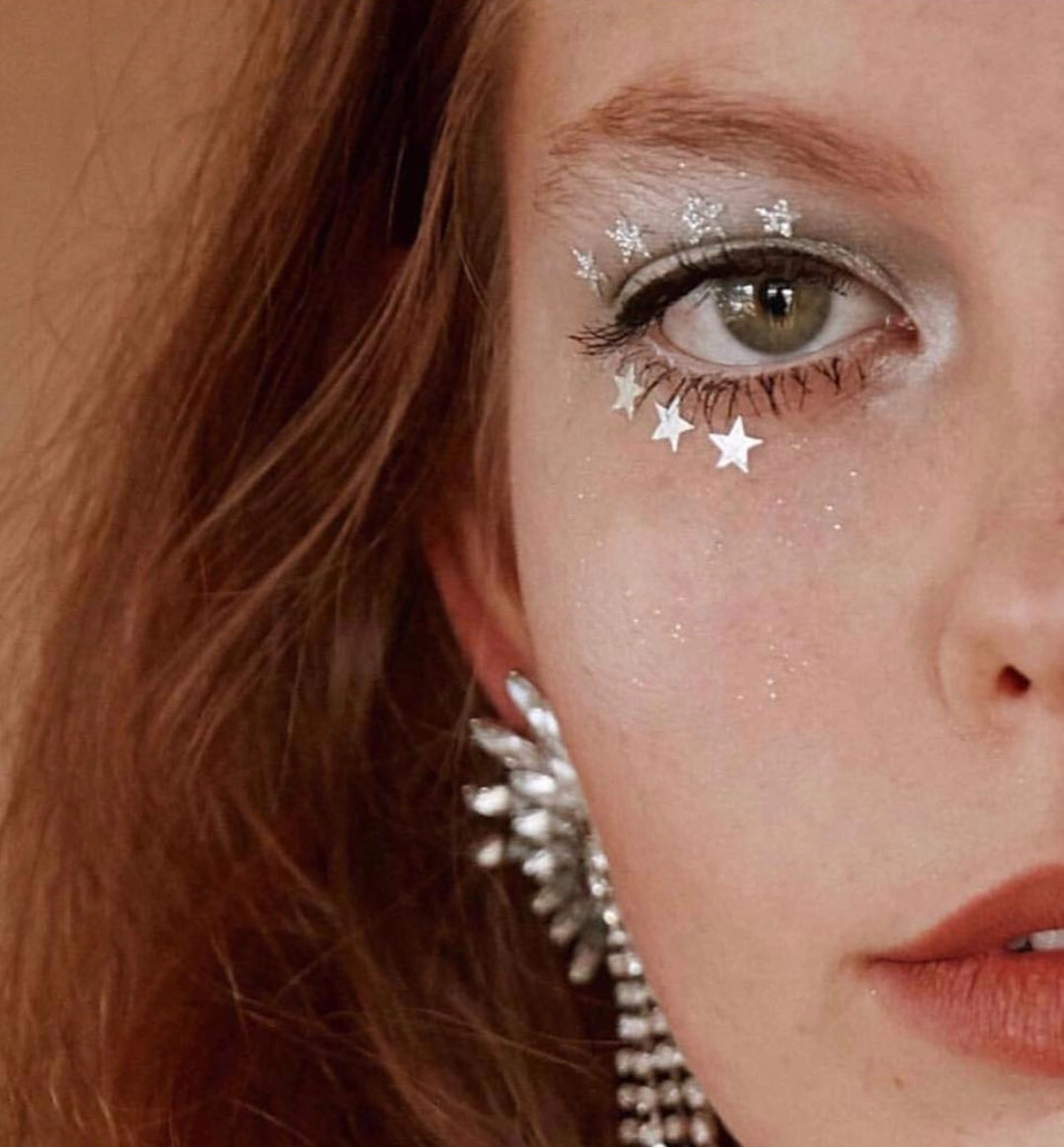 Silver Star Face Sparkles