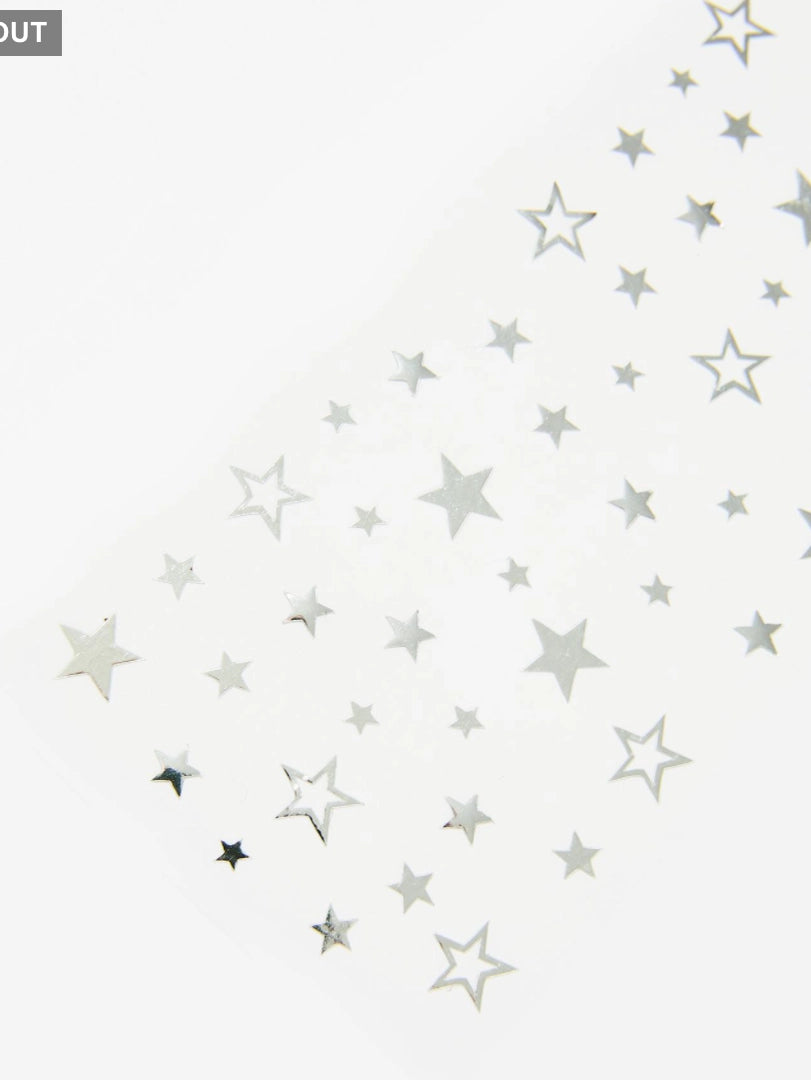 Silver Star Face Sparkles