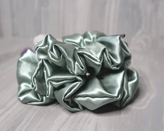 Satin Crystal Infused Hair Scrunchie - Pisces + Amethyst