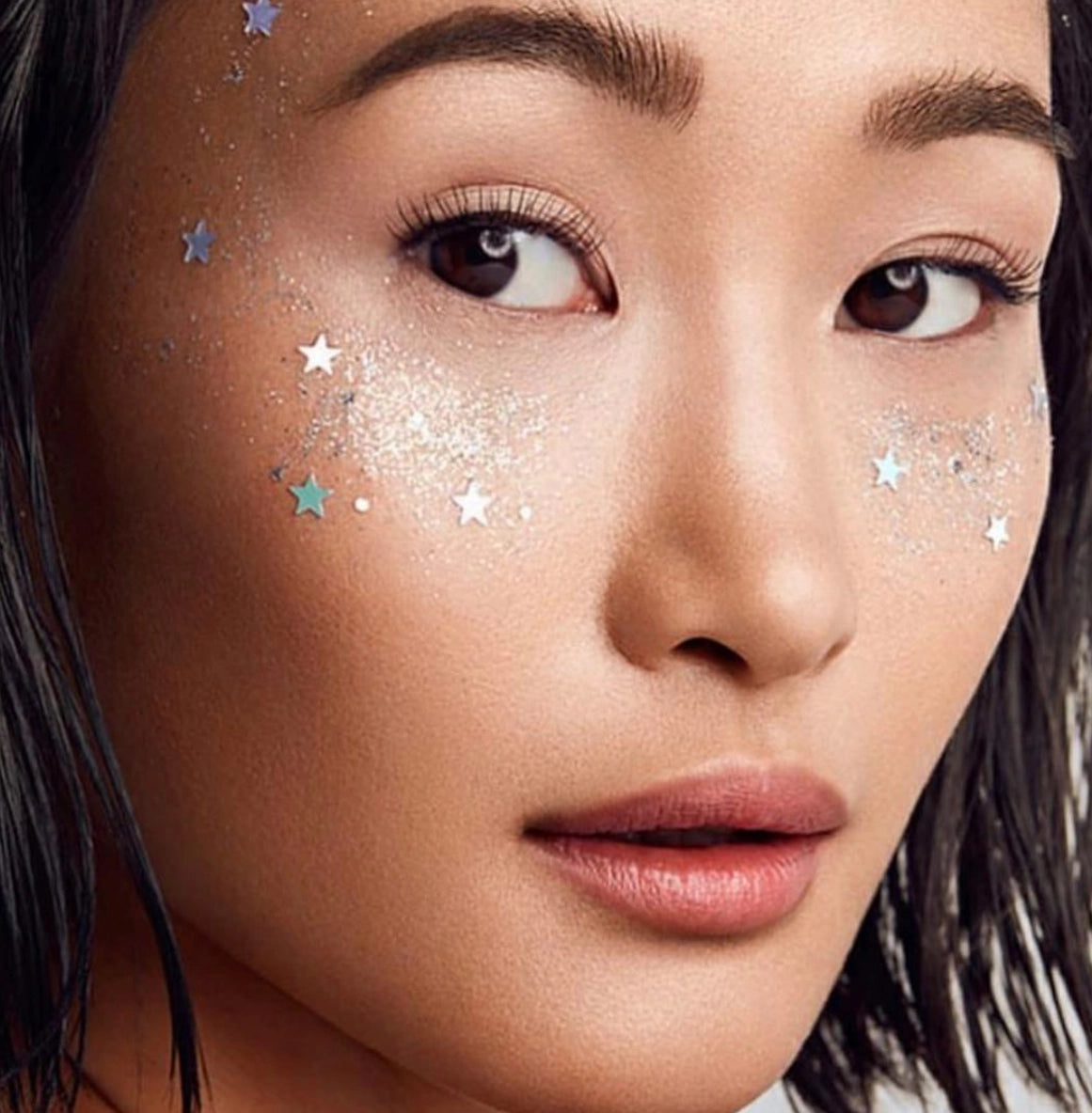 Silver Star Face Sparkles