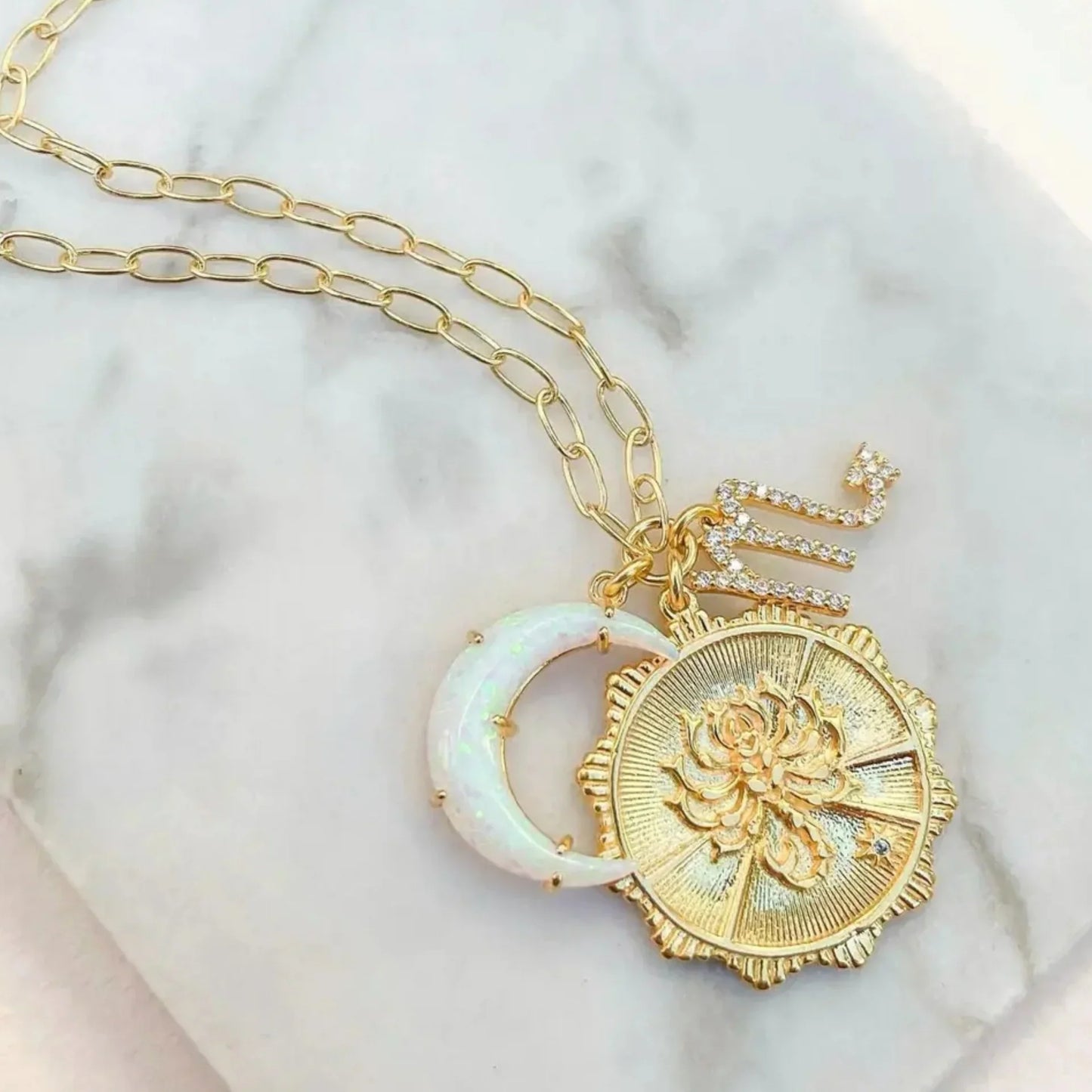 Lunar Charm Necklace - Gemini
