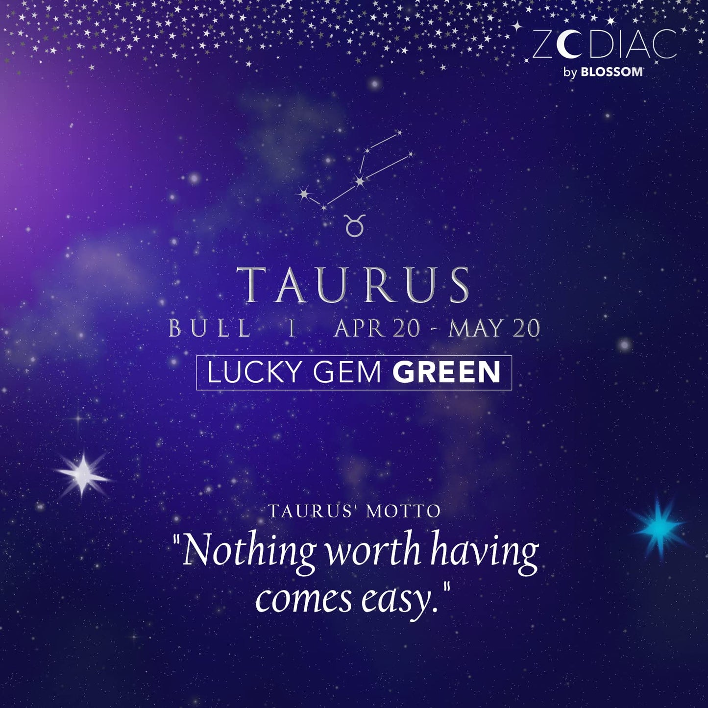 Crystal Infused Zodiac Vanilla-Flavored Roll-On Lip Gloss - Taurus