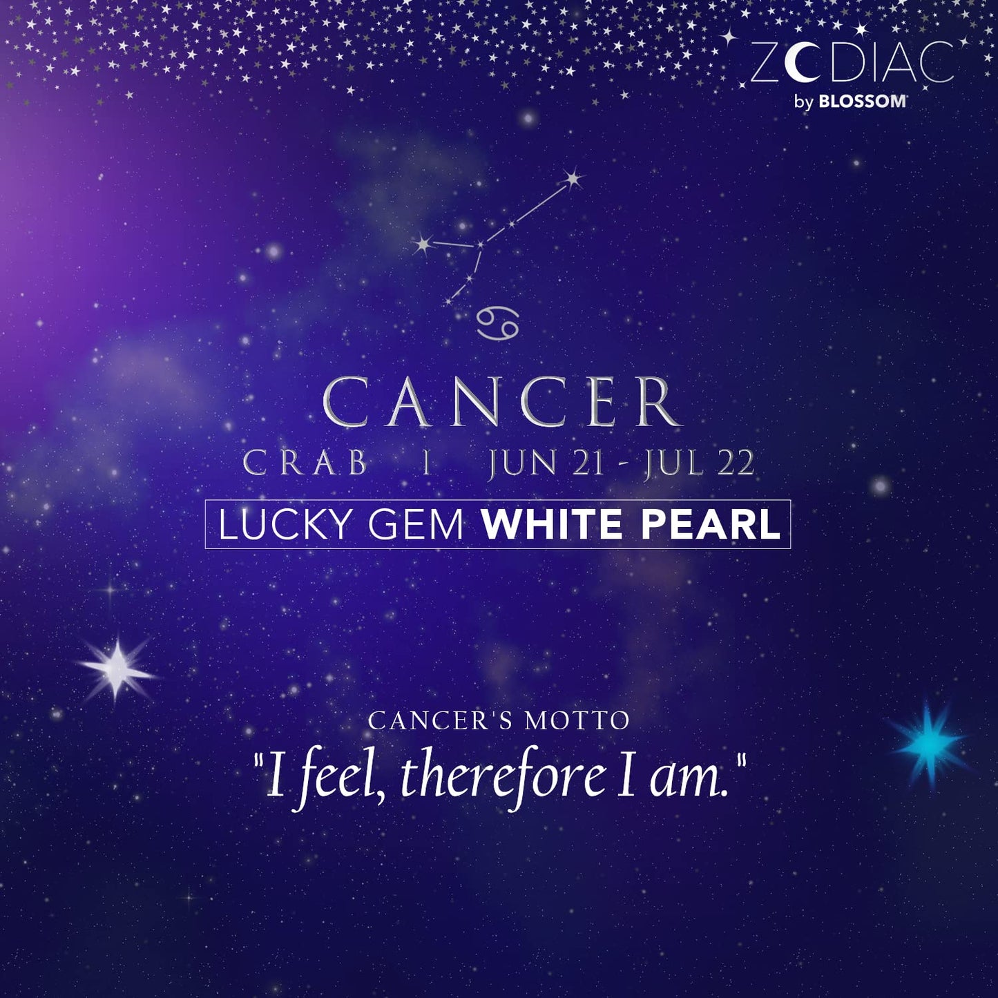 Crystal Infused Zodiac Vanilla-Flavored Roll-On Lip Gloss - Cancer