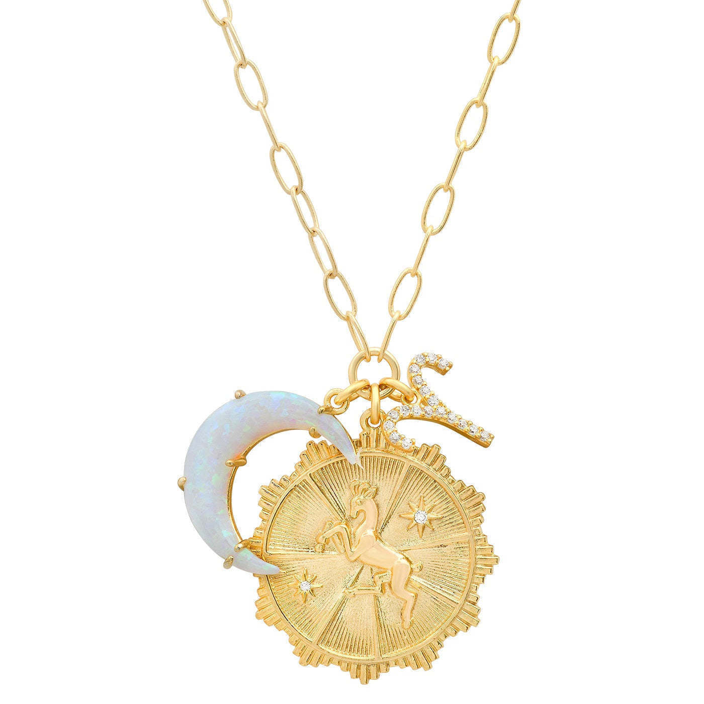 Lunar Charm Necklace - Aries