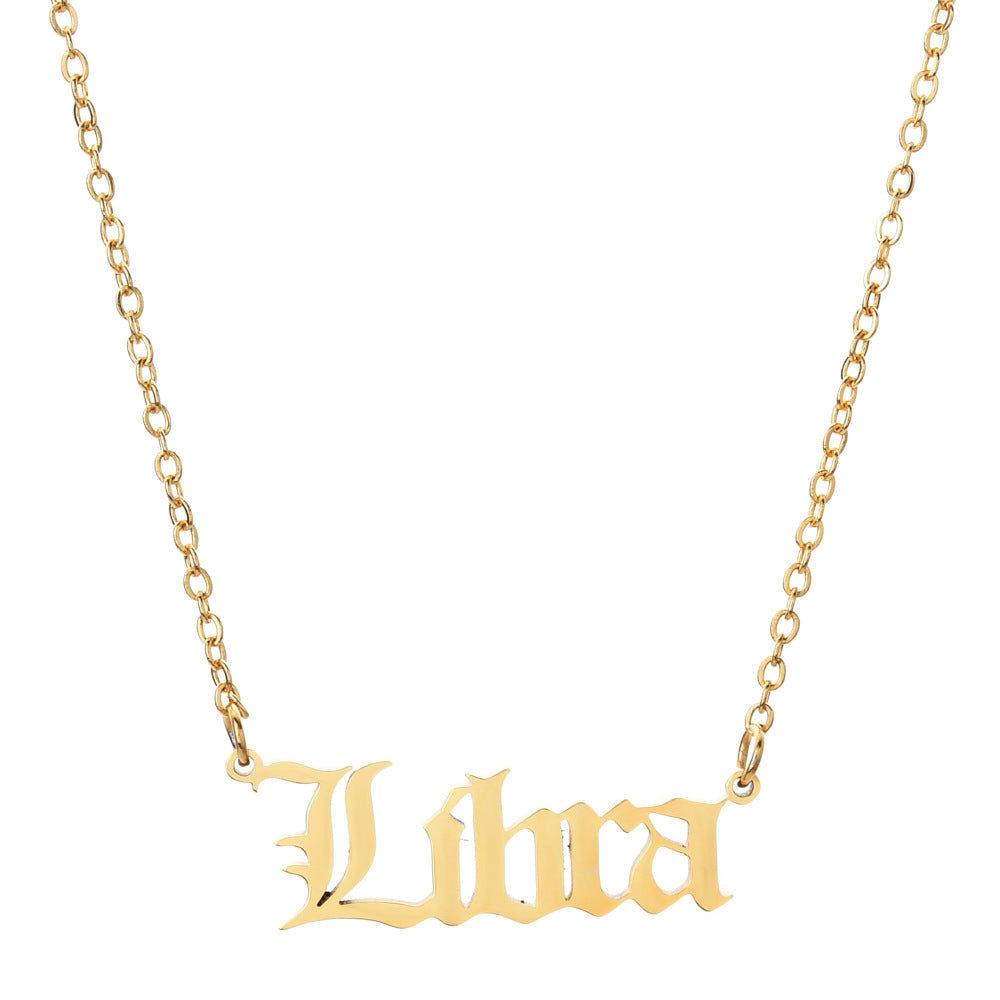 Script Necklace - Libra