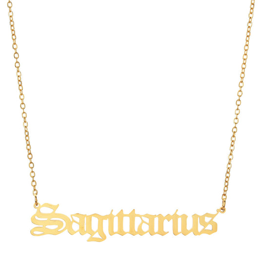 Script Necklace - Sagittarius