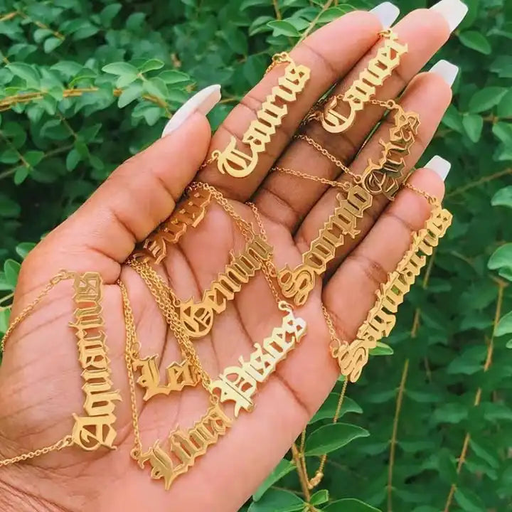 Script Necklace - Virgo
