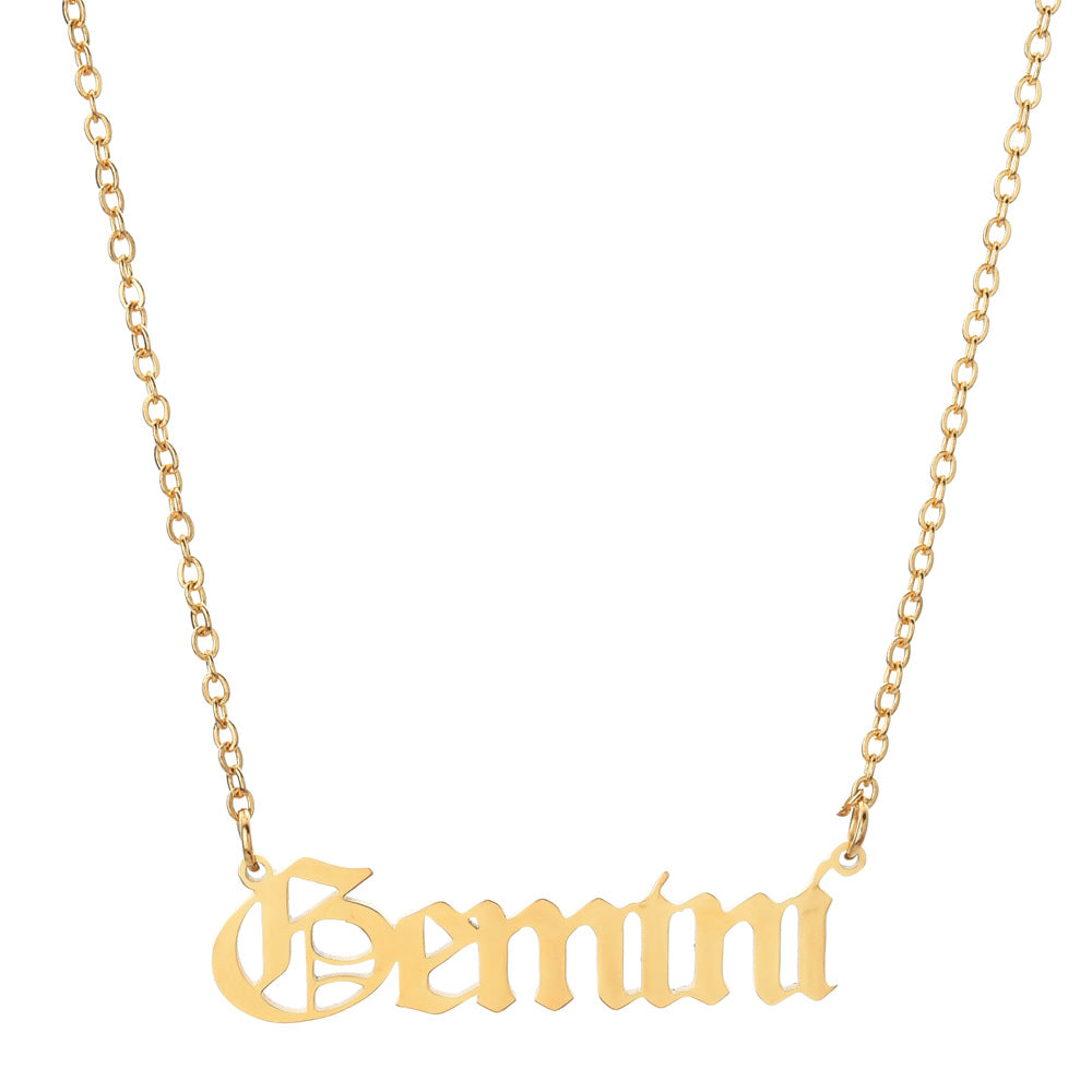 Script Necklace - Gemini