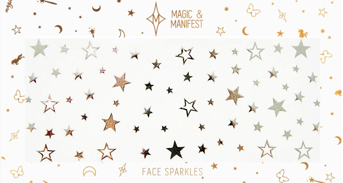 Silver Star Face Sparkles