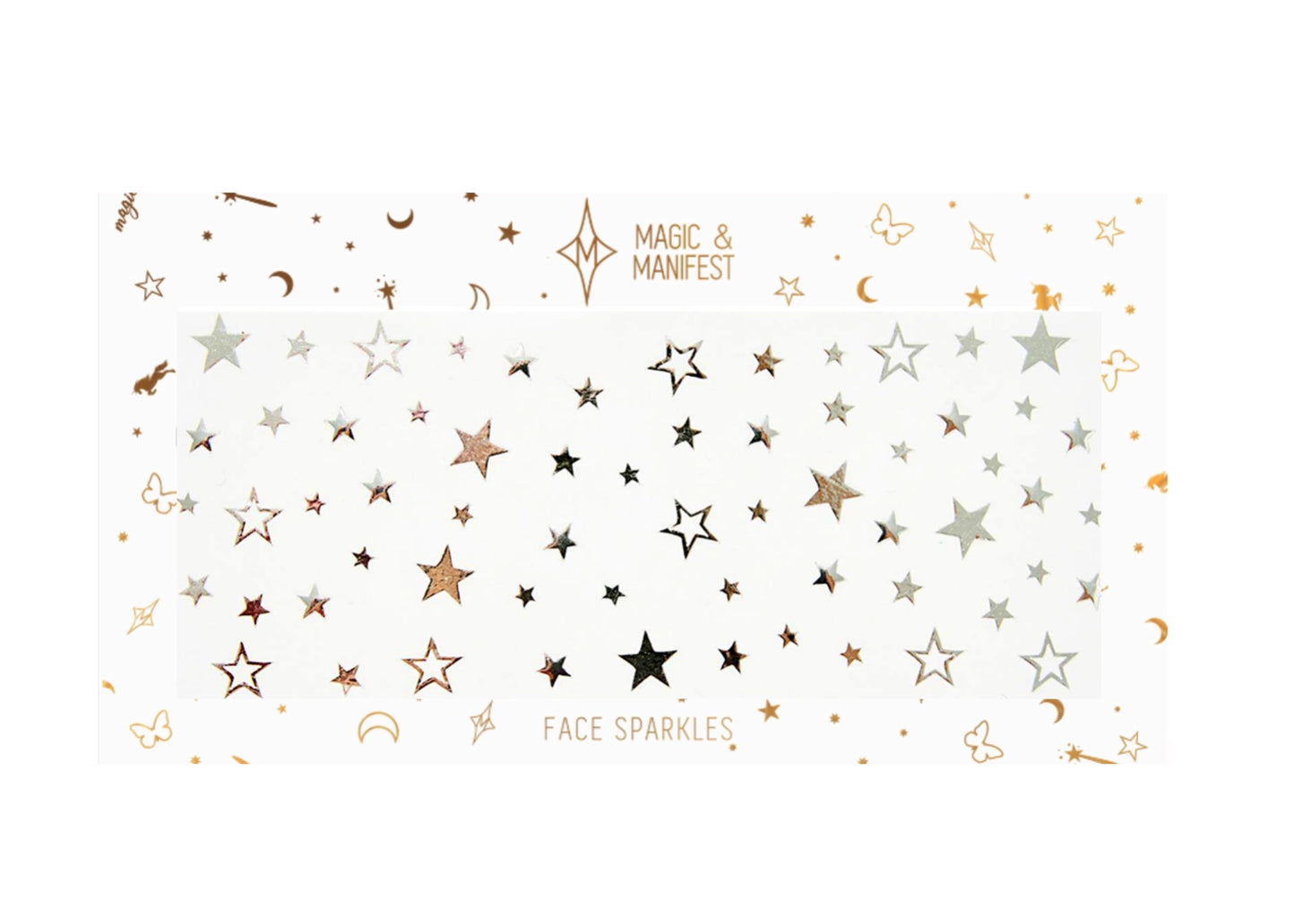 Silver Star Face Sparkles