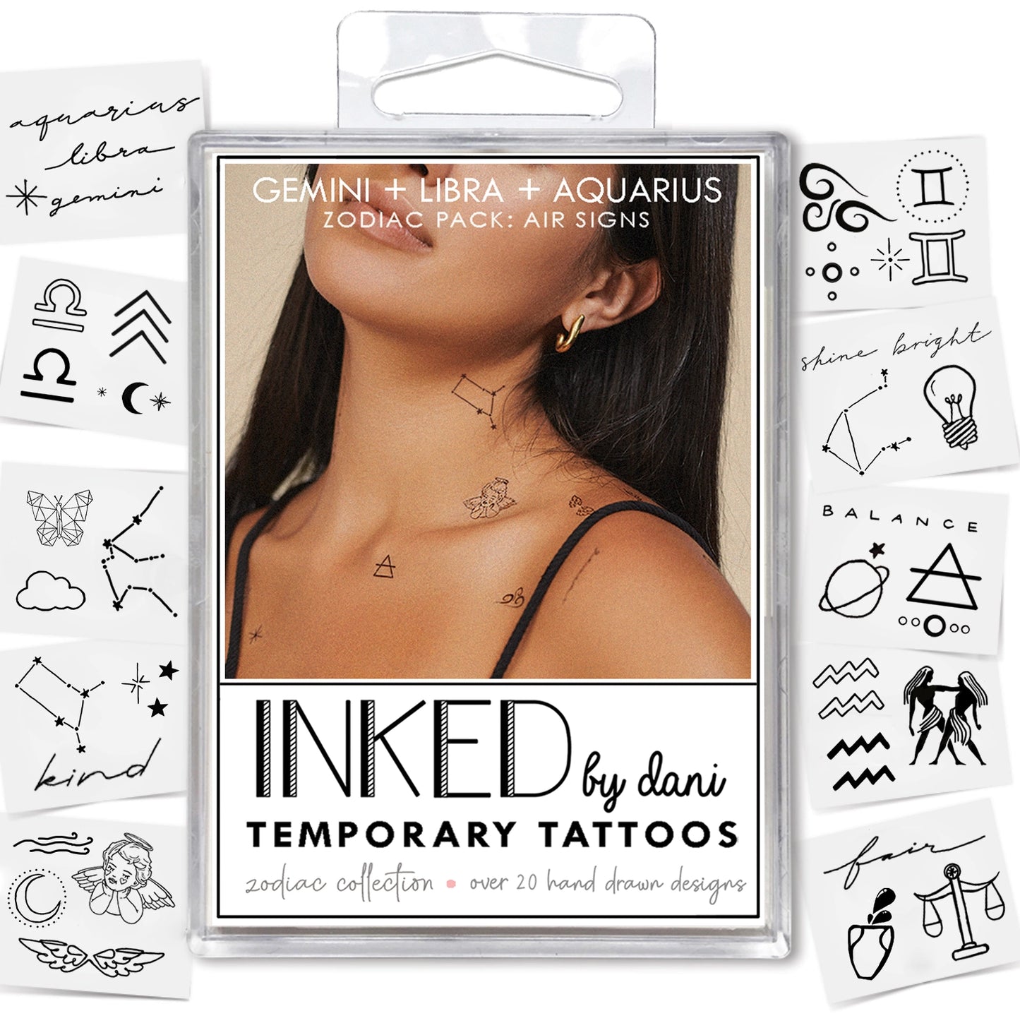 Temporary Tattoo Pack - Air Signs
