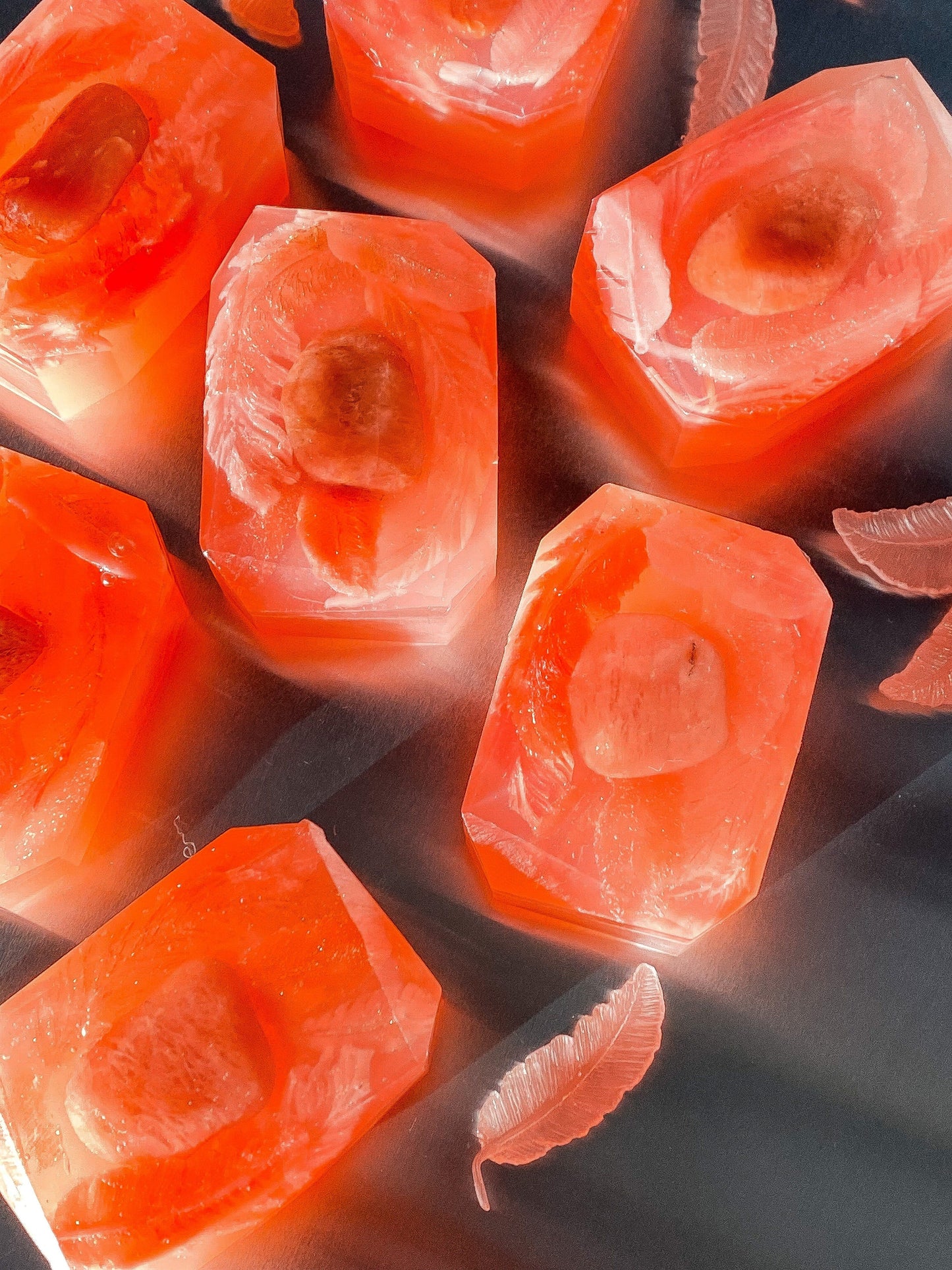 Crystal Bar Soap - Aries + Peach Quartz