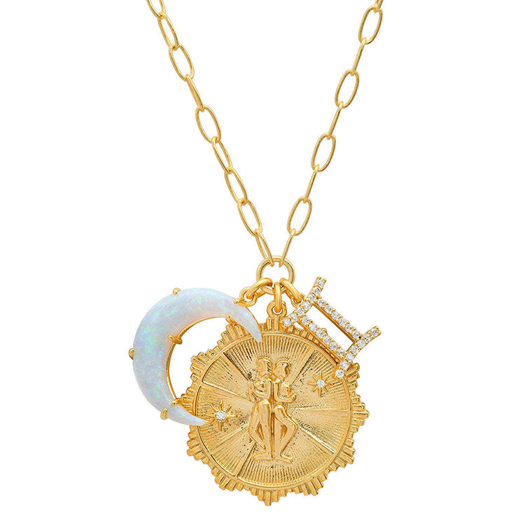 Lunar Charm Necklace - Gemini
