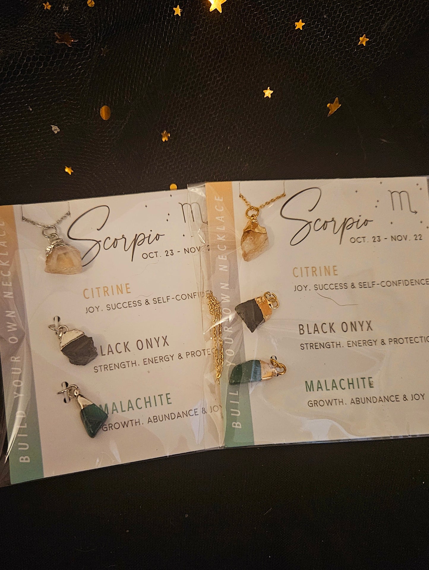 Customizable Raw Crystal Necklace - Scorpio