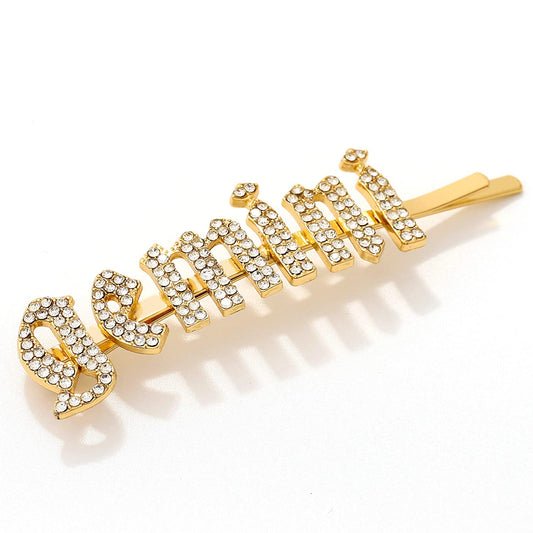 Sparkly Rhinestone Hair Pin - Gemini