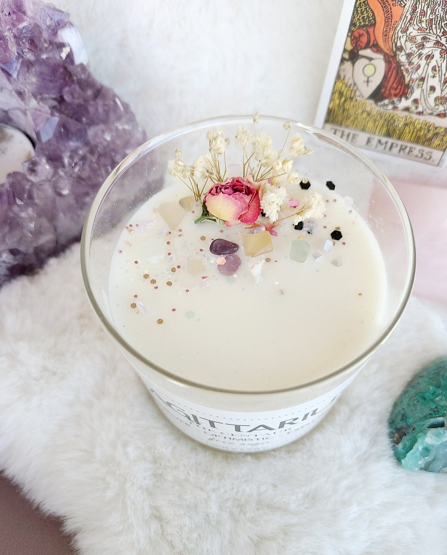 Botanical Crystal Candle - Sagittarius