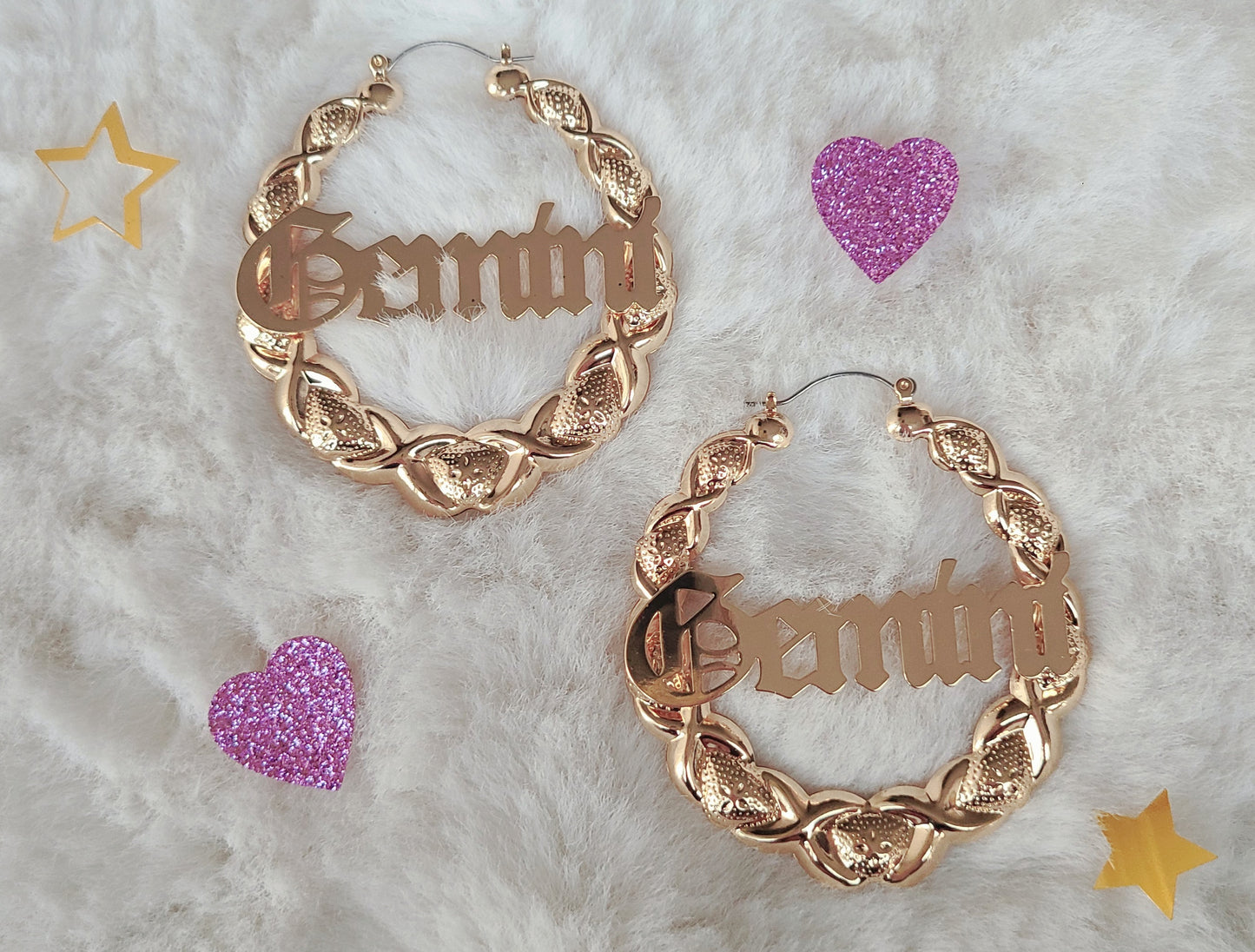 XOXO Bamboo Hoop Earrings - Gemini