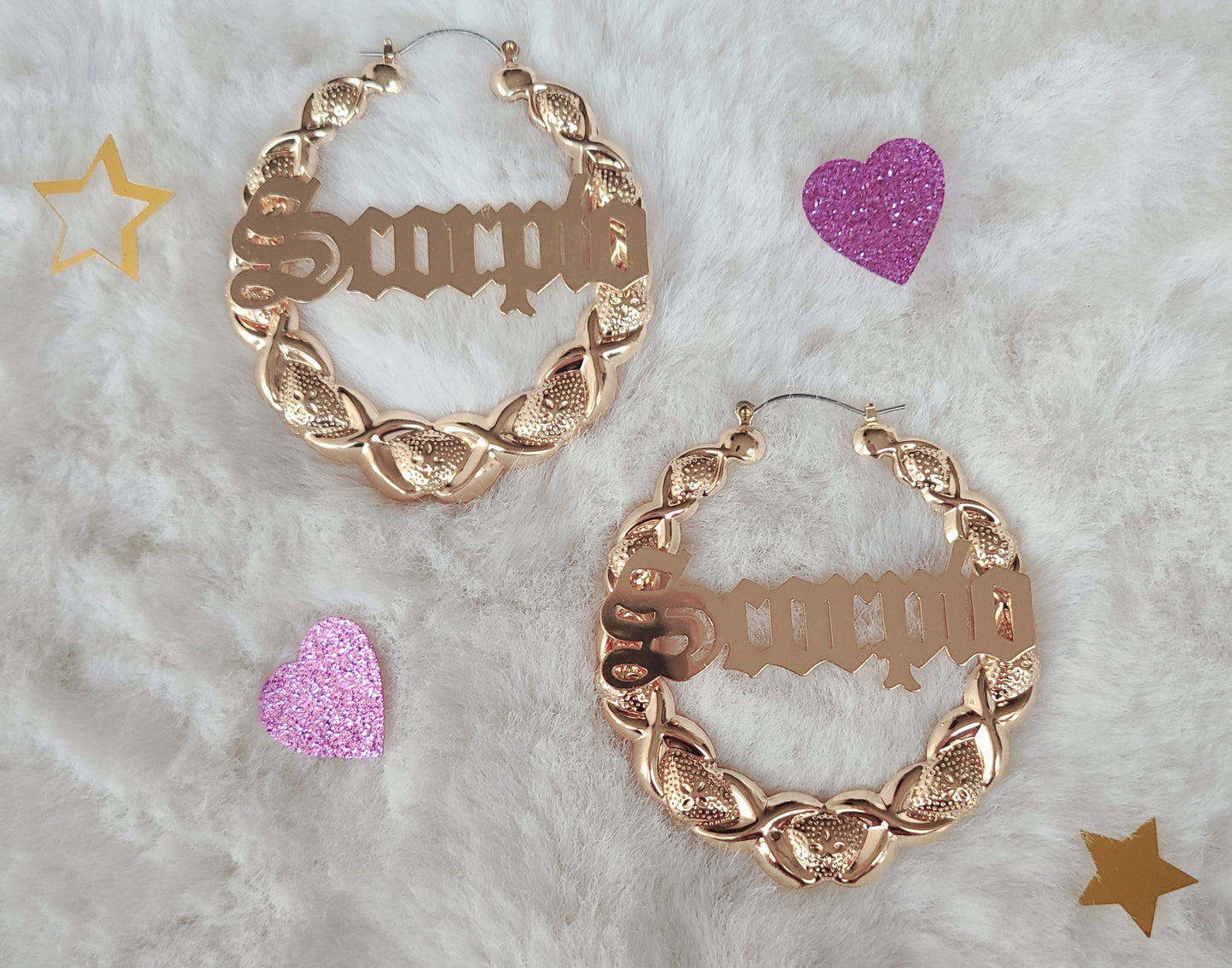 XOXO Bamboo Hoop Earrings - Scorpio