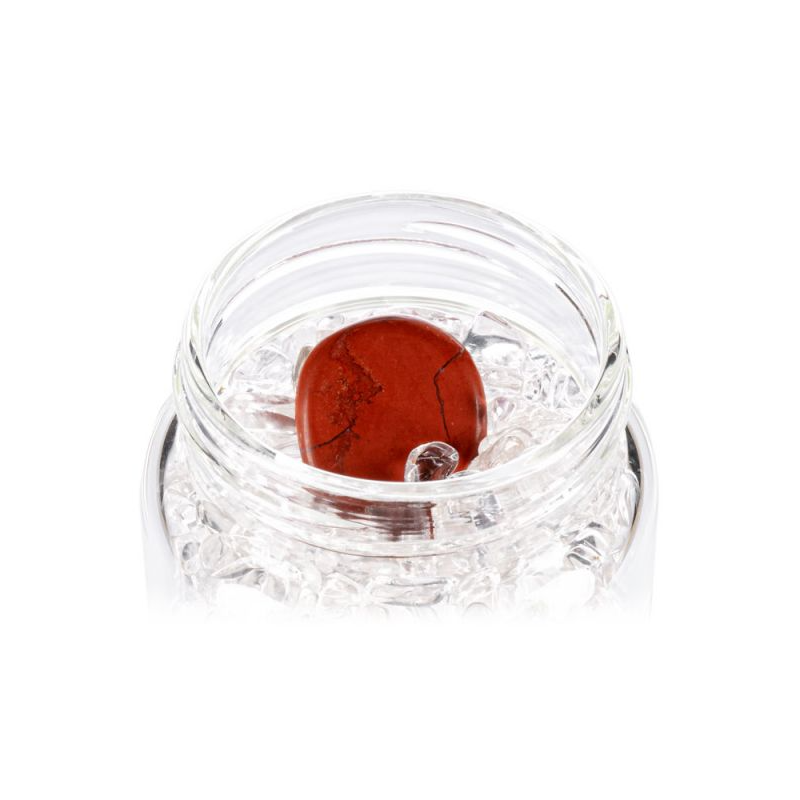 Crystal Infused Water Bottle - Aries + Clear Quartz & Red Jasper