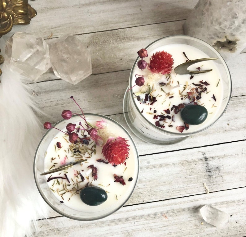 Botanical Crystal Candle - Aries