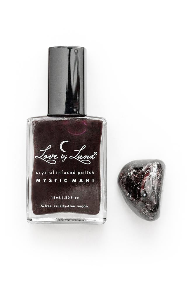 Crystal Infused Nail Polish - Capricorn + Garnet