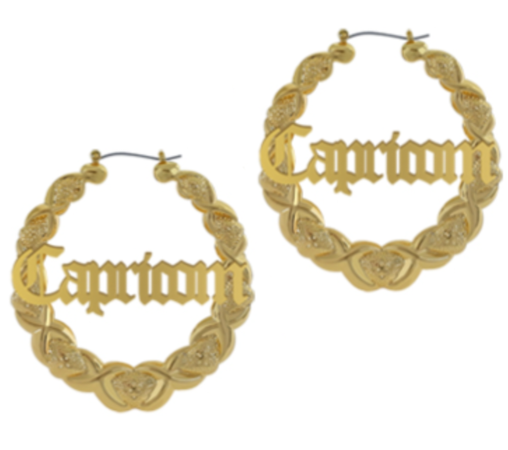 XOXO Bamboo Hoop Earrings - Capricorn