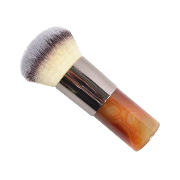 Crystal Kabuki Make Up Brush - Jade, Rose Quartz or Carnelian