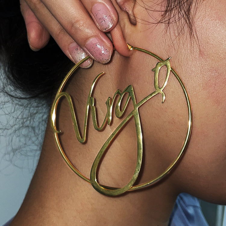 Large Hoop Earrings - Aquarius