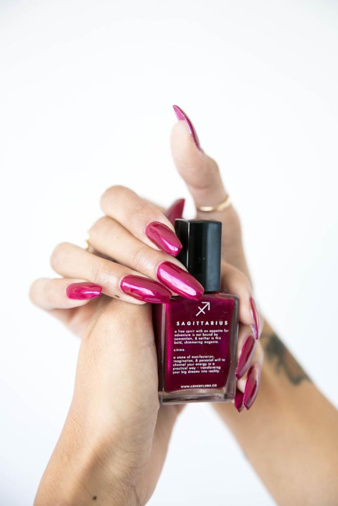 Crystal Infused Nail Polish - Sagittarius + Citrine