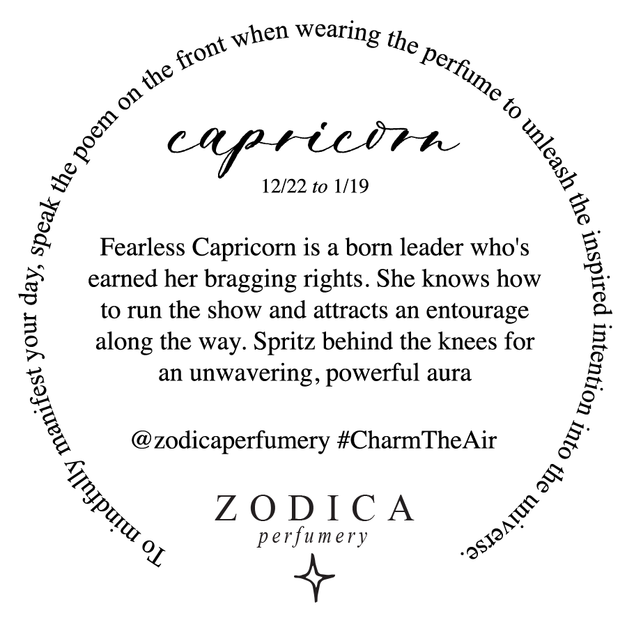 Crystal Infused Zodiac Perfume - Capricorn + Malachite