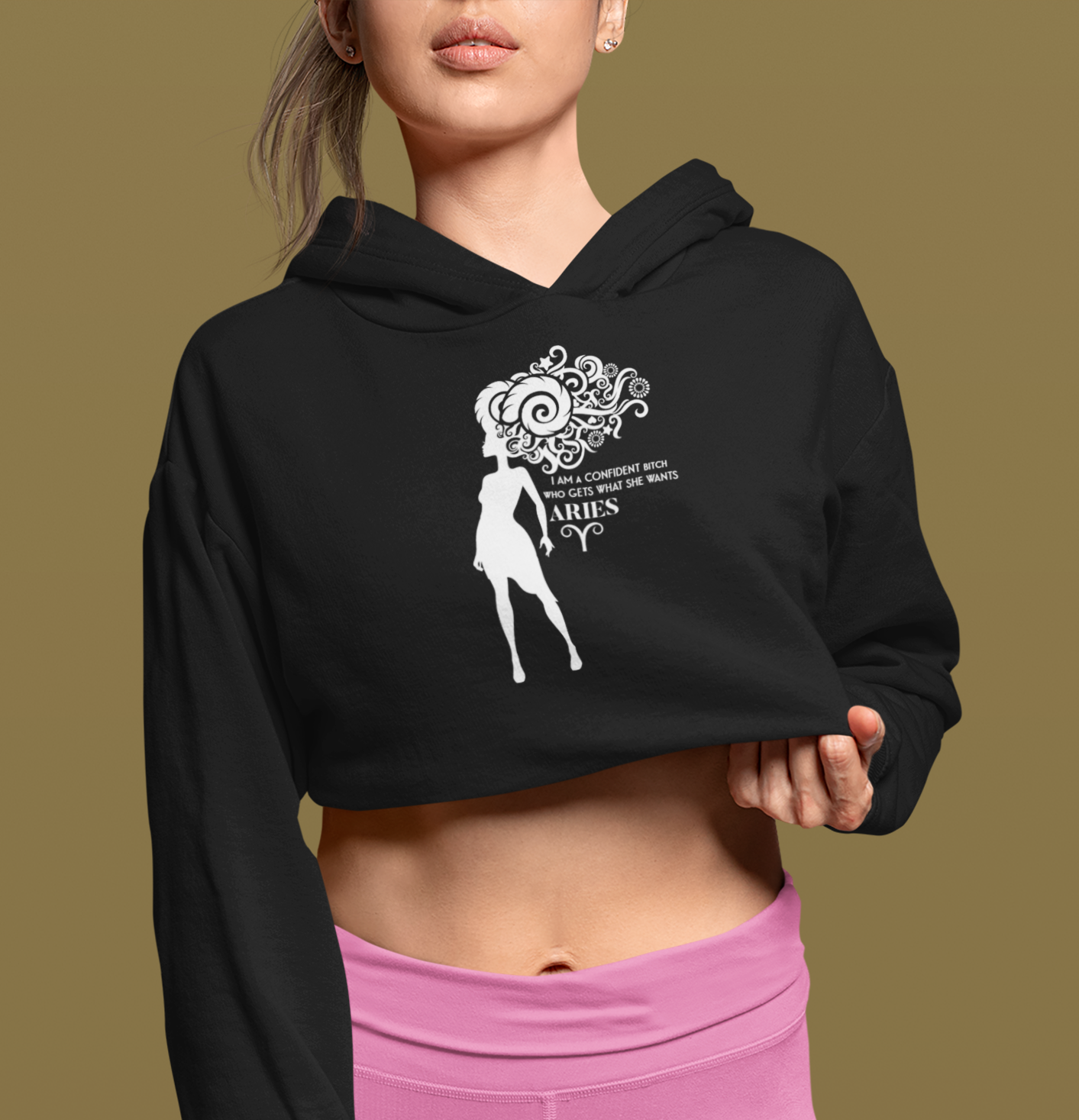 Crop Hoodie - Aries