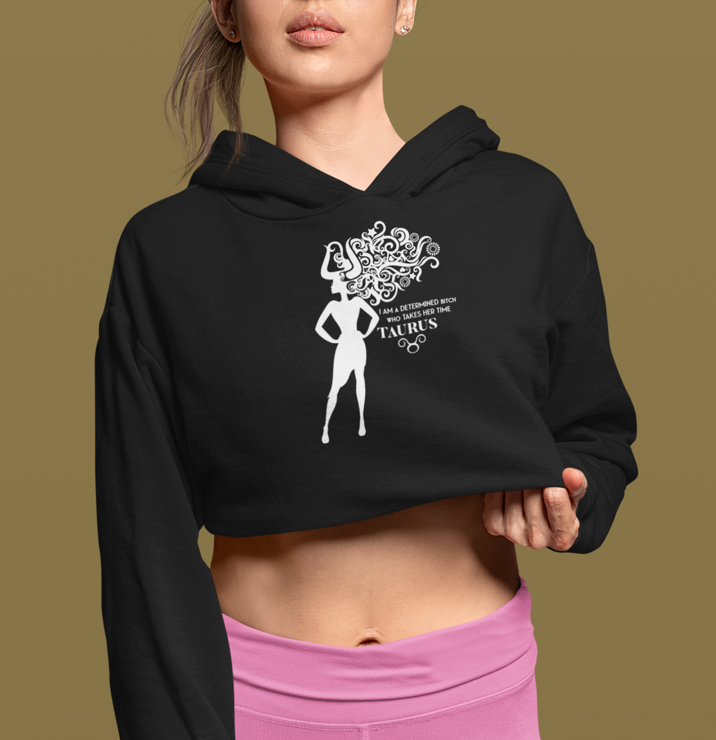 Crop Hoodie - Taurus