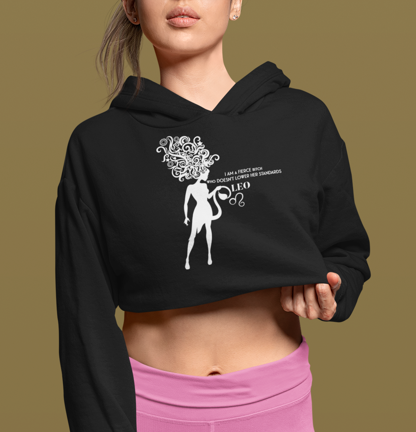 Crop Hoodie - Leo