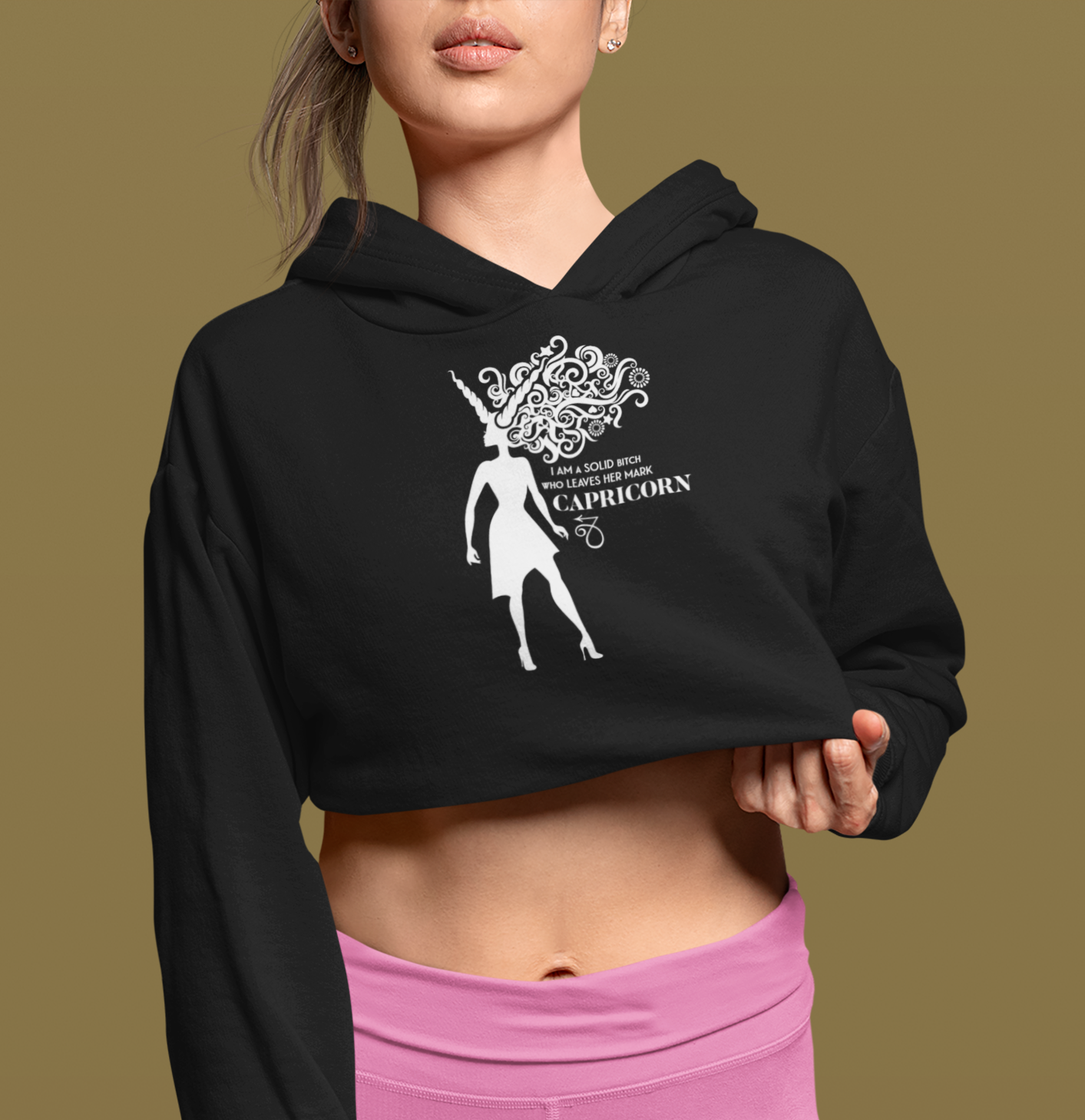 Crop Hoodie - Capricorn