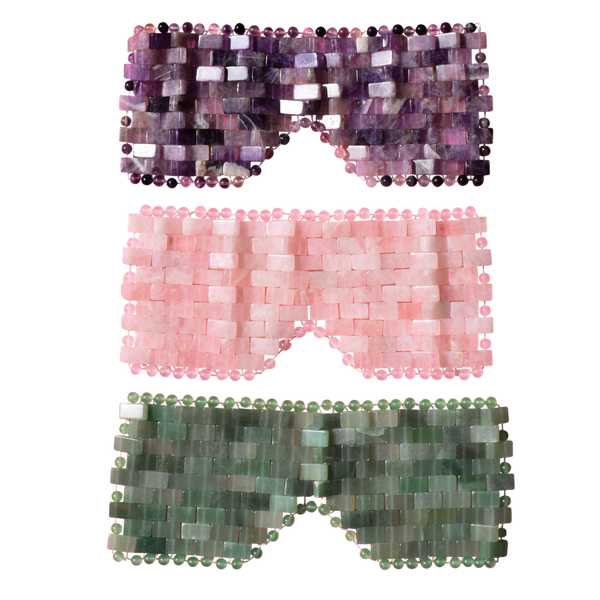 Crystal Eye/Face Mask - Amethyst, Jade or Rose Quartz