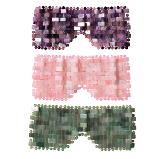 Crystal Eye/Face Mask - Amethyst, Jade or Rose Quartz