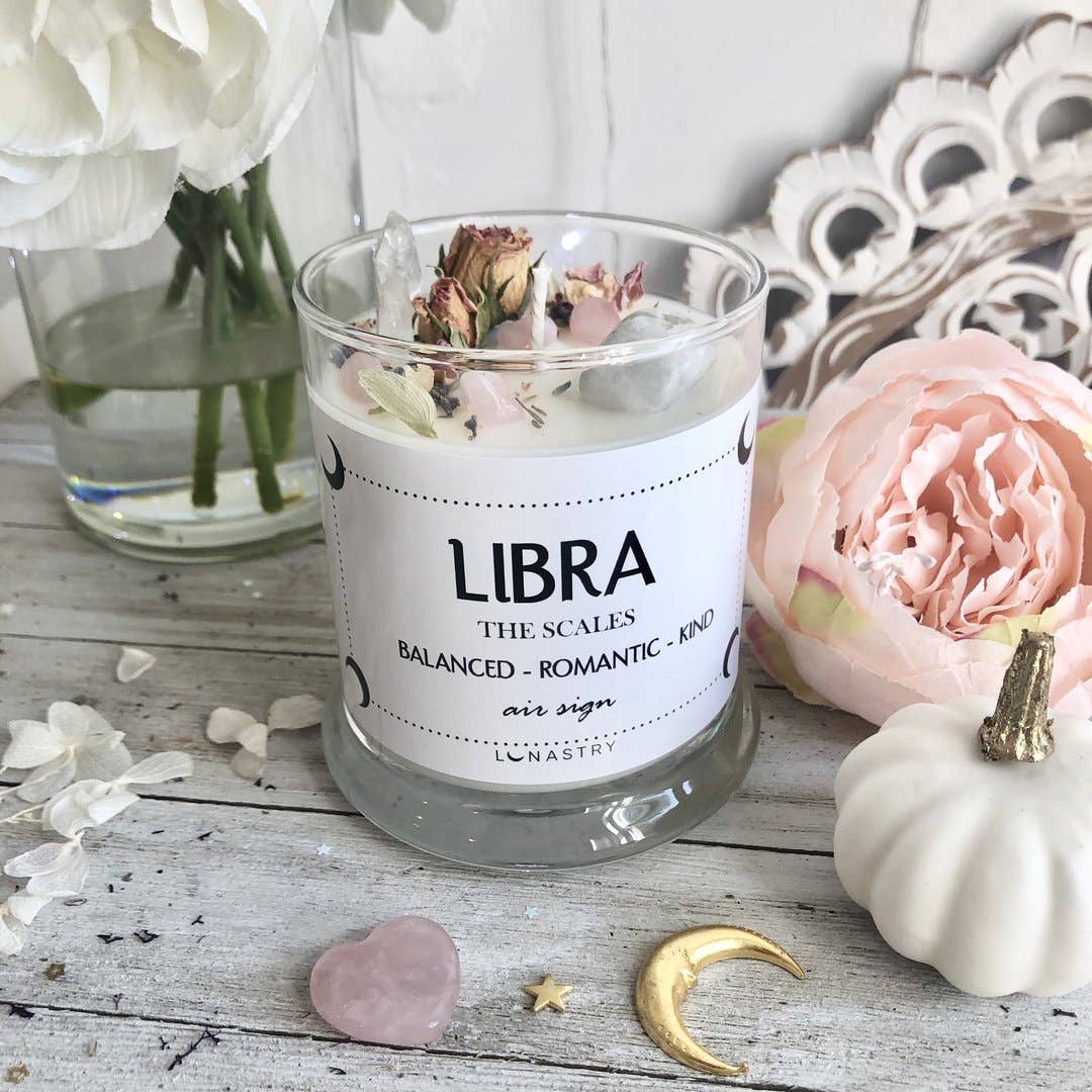 Botanical Crystal Candle - Libra