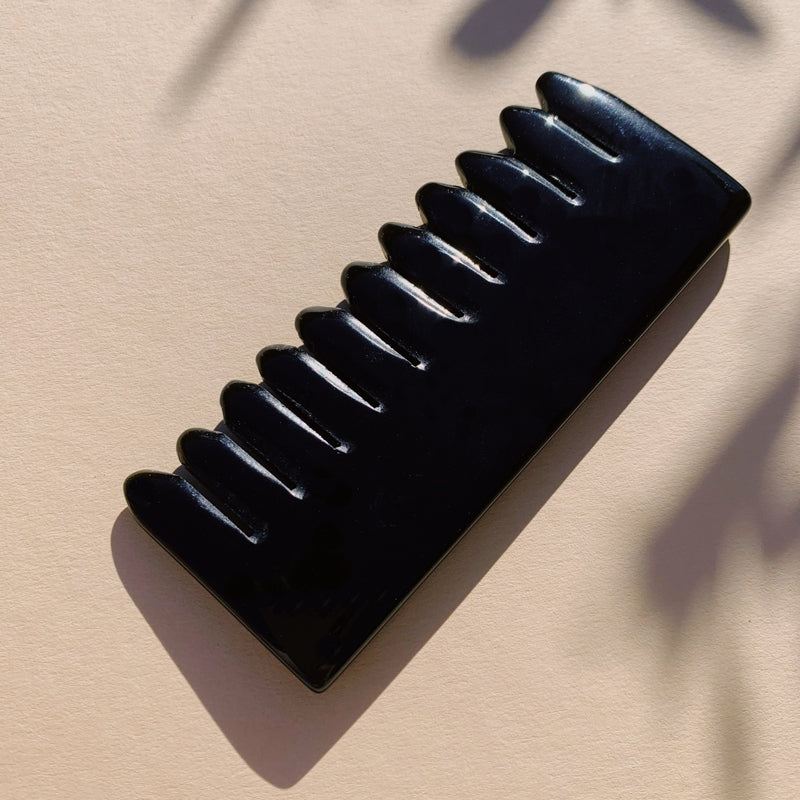Crystal Comb/Scalp Massager - Amethyst, Clear Quartz, Rose Quartz or Obsidian