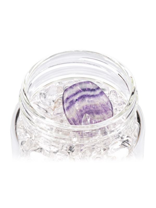 Crystal Infused Water Bottle - Aquarius + Clear Quartz & Fluorite