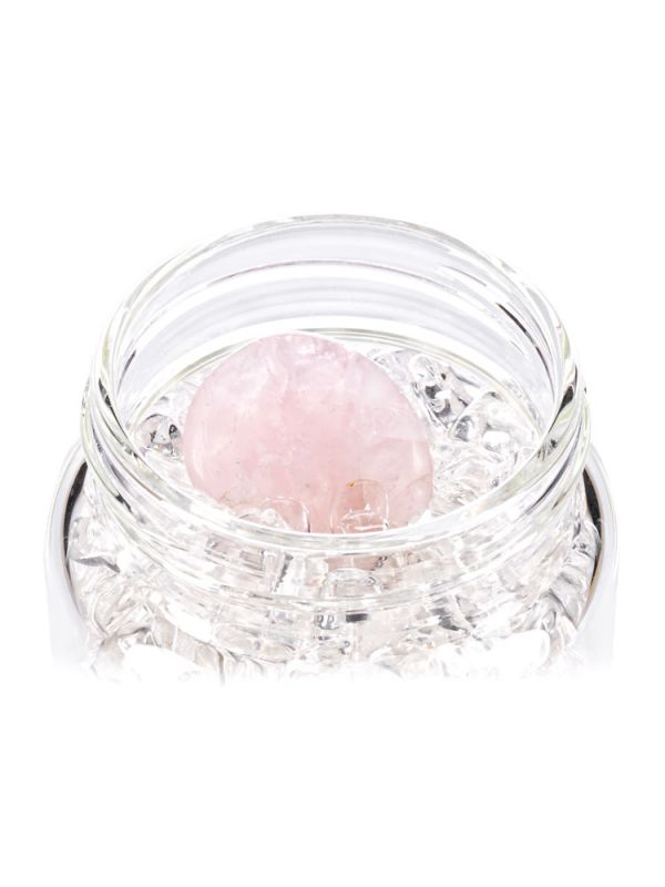 Crystal Infused Water Bottle - Cancer + Clear Quartz & Rose Quartz