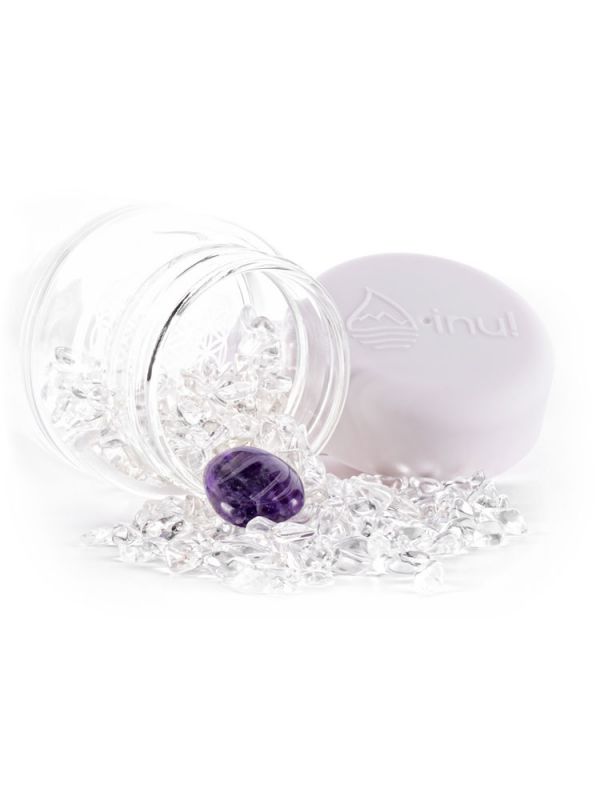 Crystal Infused Water Bottle - Capricorn + Clear Quartz & Amethyst