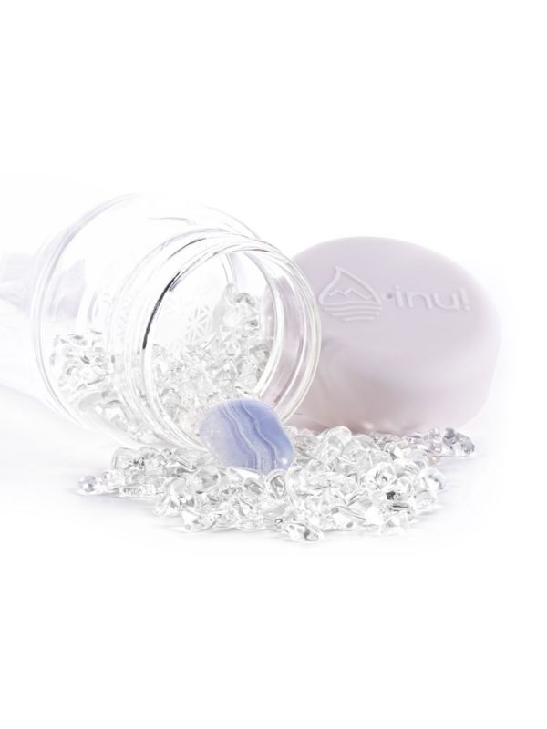 Crystal Infused Water Bottle - Gemini + Clear Quartz & Chalcedony