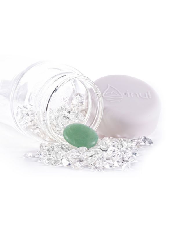 Crystal Infused Water Bottle - Taurus + Clear Quartz & Aventurine