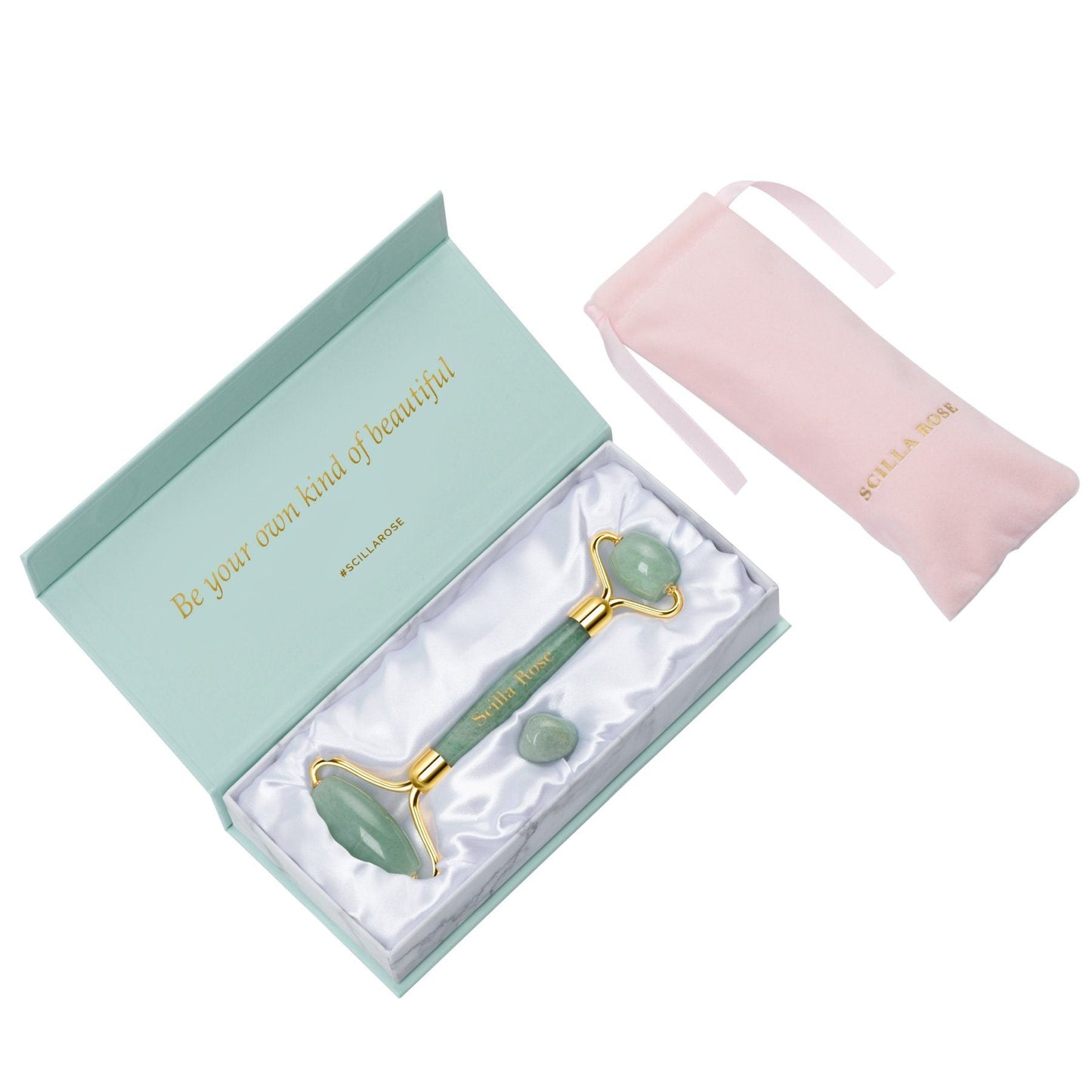 Crystal Roller Facial Massage Tool - Amethyst, Jade or Rose Quartz