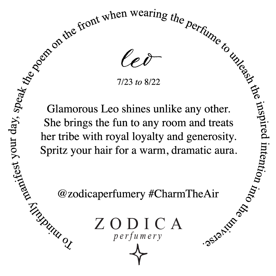 Crystal Infused Zodiac Perfume - Leo + Sunstone