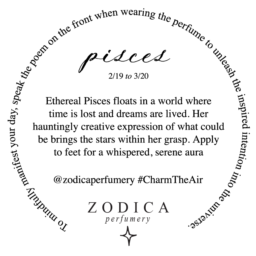 Crystal Infused Zodiac Perfume - Pisces + Amethyst