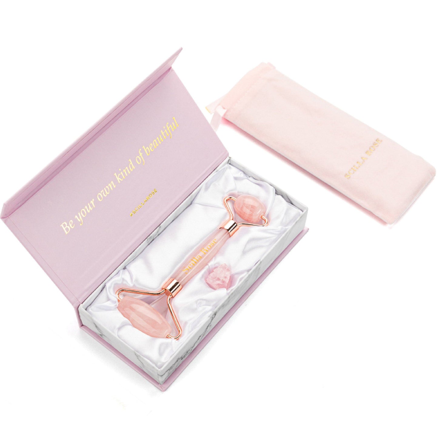 Crystal Roller Facial Massage Tool - Amethyst, Jade or Rose Quartz