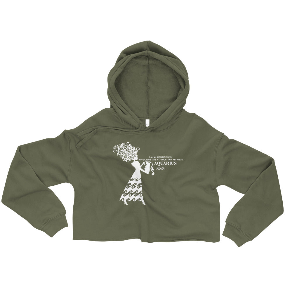 Crop Hoodie - Aquarius