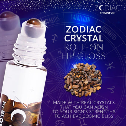 Crystal Infused Zodiac Vanilla-Flavored Roll-On Lip Gloss - Capricorn