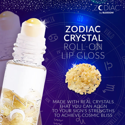 Crystal Infused Zodiac Vanilla-Flavored Roll-On Lip Gloss - Leo